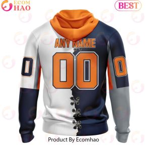 Custom OHL Flint Firebirds Mix Home And Away Jersey Personalized Letters Number Hoodie