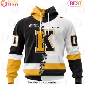 Custom OHL Kingston Frontenacs Mix Home And Away Jersey Personalized Letters Number Hoodie
