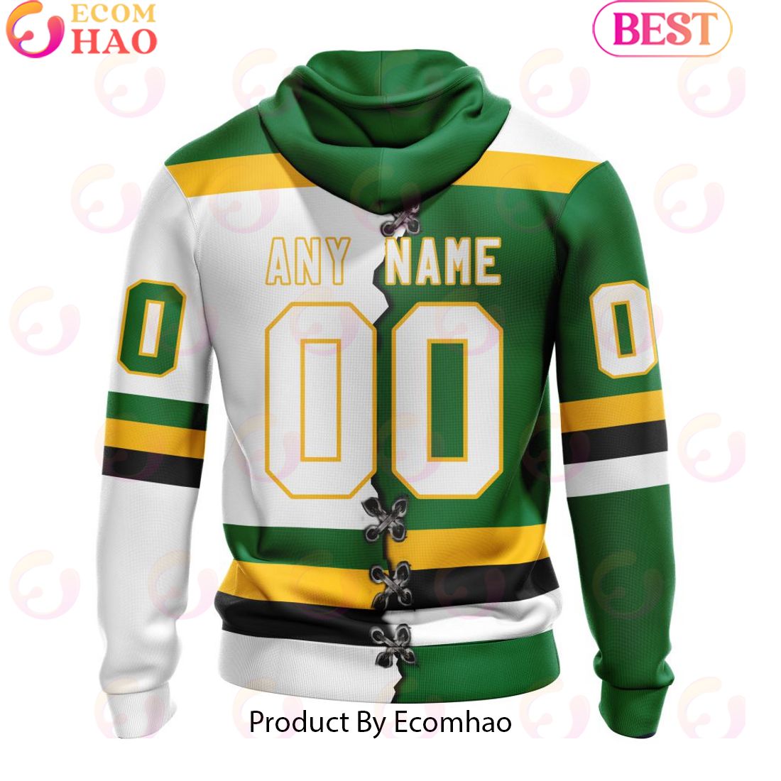 Custom OHL London Knights Mix Home And Away Jersey Personalized Letters Number Hoodie