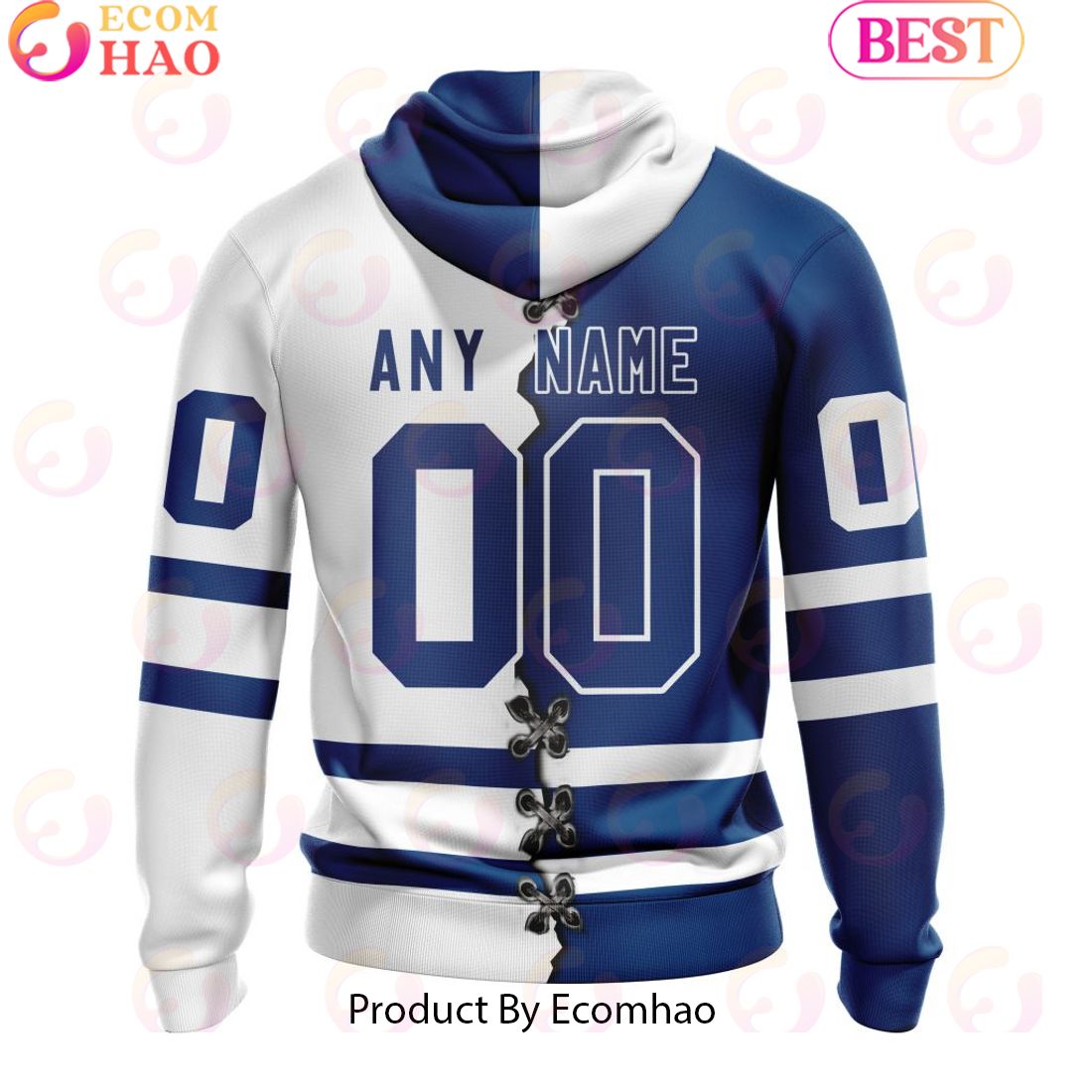 Custom OHL Mississauga Steelheads Mix Home And Away Jersey Personalized Letters Number Hoodie