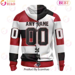 Custom OHL Ottawa 67’s Mix Home And Away Jersey Personalized Letters Number Hoodie