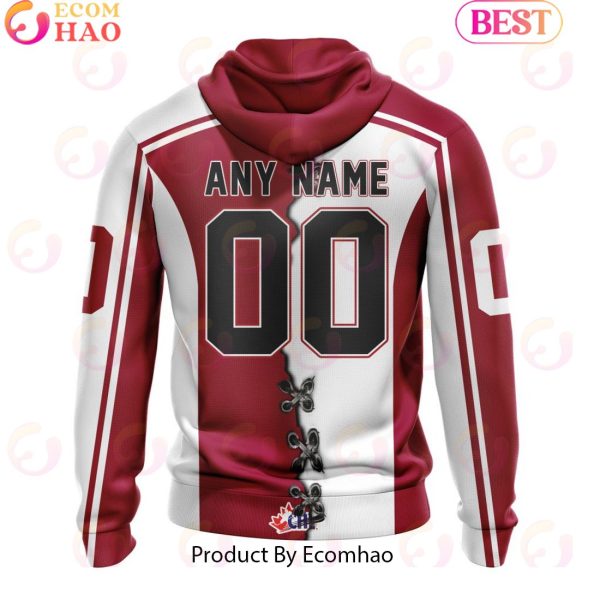 Custom OHL Peterborough Petes Mix Home And Away Jersey Personalized Letters Number Hoodie