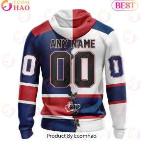 Custom OHL Saginaw Spirit Mix Home And Away Jersey Personalized Letters Number Hoodie