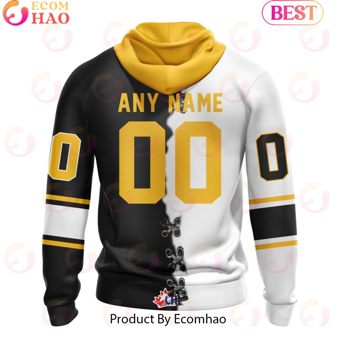 Custom OHL Sarnia Sting Mix Home And Away Jersey Personalized Letters Number Hoodie