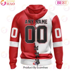 Custom OHL Sault Ste. Marie Greyhounds Mix Home And Away Jersey Personalized Letters Number Hoodie