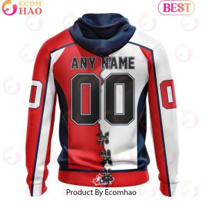 Custom OHL Windsor Spitfires Mix Home And Away Jersey Personalized Letters Number Hoodie