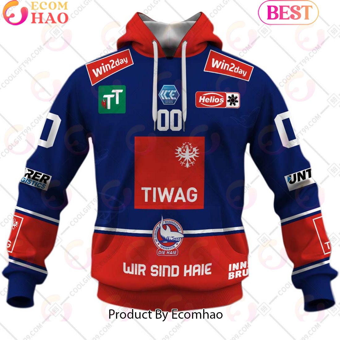 ICEHL HC TWK Innsbruck Home Jersey Style 3D Hoodie