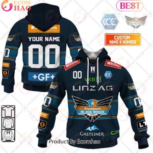 ICEHL Steinbach Black Wings Linz Home Jersey Style 3D Hoodie ICEHL Steinbach Black Wings Linz Home Jersey Style 3D Hoodie