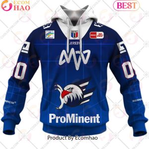 Deutsche Eishockey Liga Adler Mannheim Home Jersey Style 3D Hoodie Deutsche Eishockey Liga Adler Mannheim Home Jersey Style 3D Hoodie
