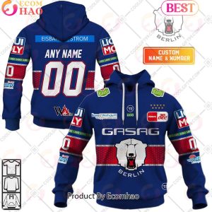 Deutsche Eishockey Liga Eisbaren Berlin Home Jersey Style 3D Hoodie Deutsche Eishockey Liga Eisbaren Berlin Home Jersey Style 3D Hoodie