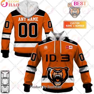 Deutsche Eishockey Liga Grizzlys Wolfsburg Home Jersey Style 3D Hoodie Deutsche Eishockey Liga Grizzlys Wolfsburg Home Jersey Style 3D Hoodie