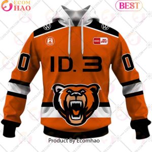 Deutsche Eishockey Liga Grizzlys Wolfsburg Home Jersey Style 3D Hoodie Deutsche Eishockey Liga Grizzlys Wolfsburg Home Jersey Style 3D Hoodie