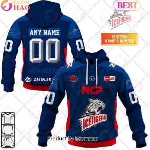 Deutsche Eishockey Liga Nurnberg Ice Tigers Home Jersey Style 3D Hoodie Deutsche Eishockey Liga Nurnberg Ice Tigers Home Jersey Style 3D Hoodie