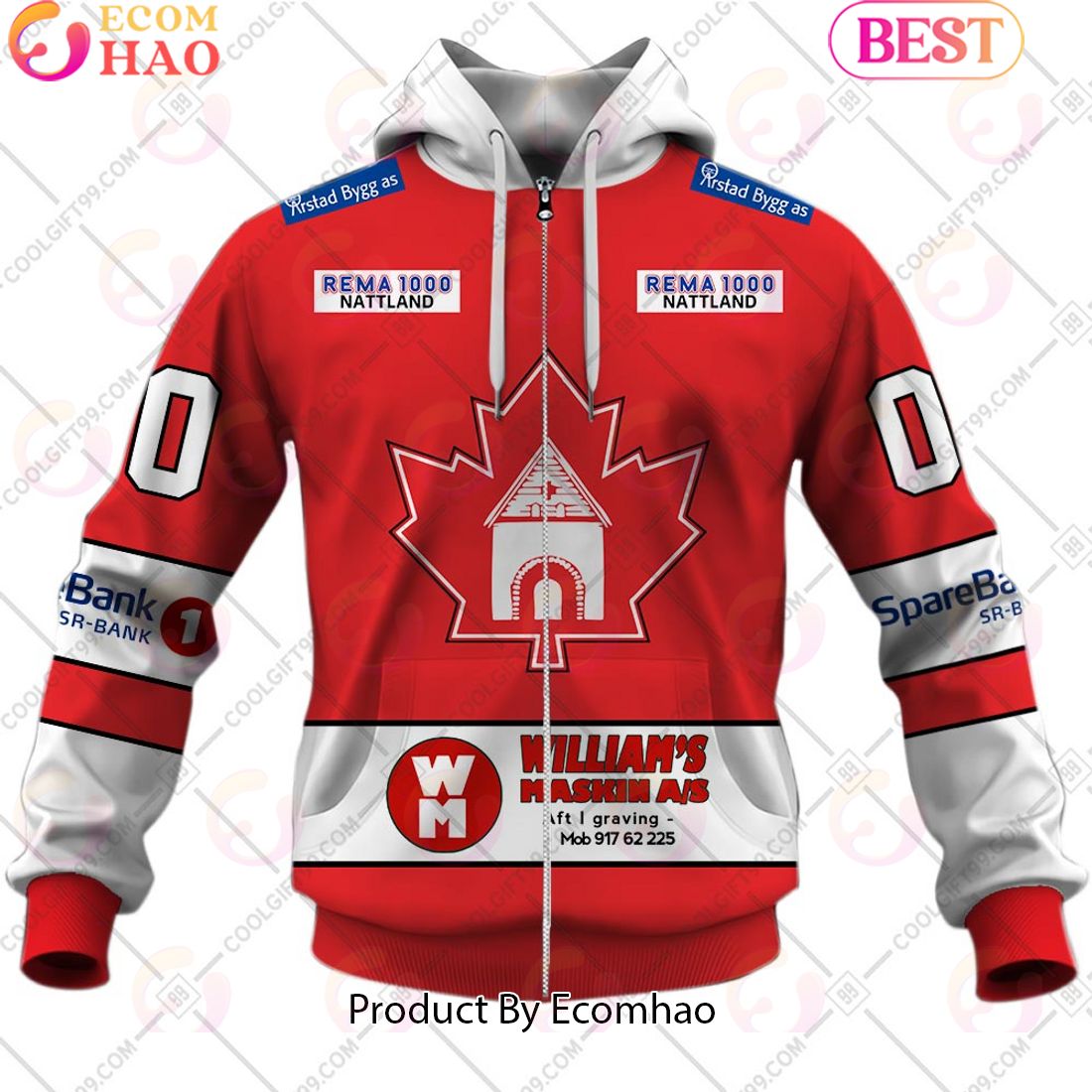 Personalized EHL Bergen IK 2324 Home Jersey Style 3D Hoodie