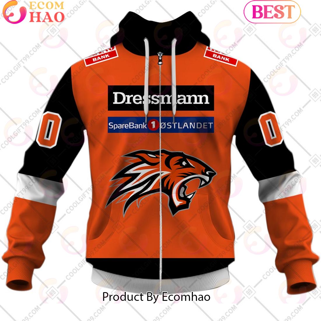 Personalized EHL Frisk Asker 2324 Home Jersey Style 3D Hoodie