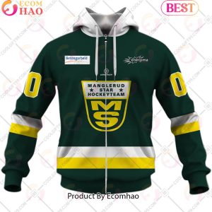 Personalized EHL Manglerud Star Ishockey 2324 Home Jersey Style 3D Hoodie