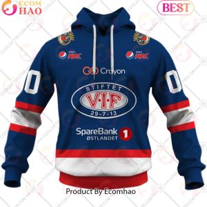 Personalized EHL Valerenga Ishockey 2324 Home Jersey Style 3D Hoodie