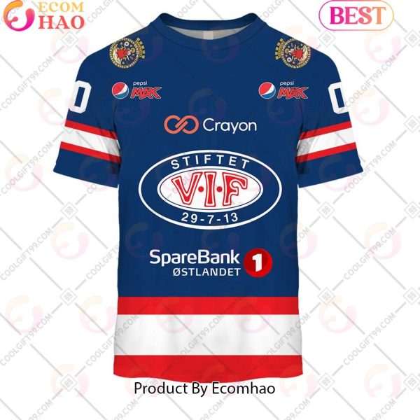 Personalized EHL Valerenga Ishockey 2324 Home Jersey Style 3D Hoodie