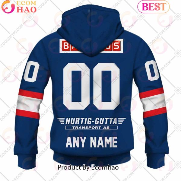Personalized EHL Valerenga Ishockey 2324 Home Jersey Style 3D Hoodie