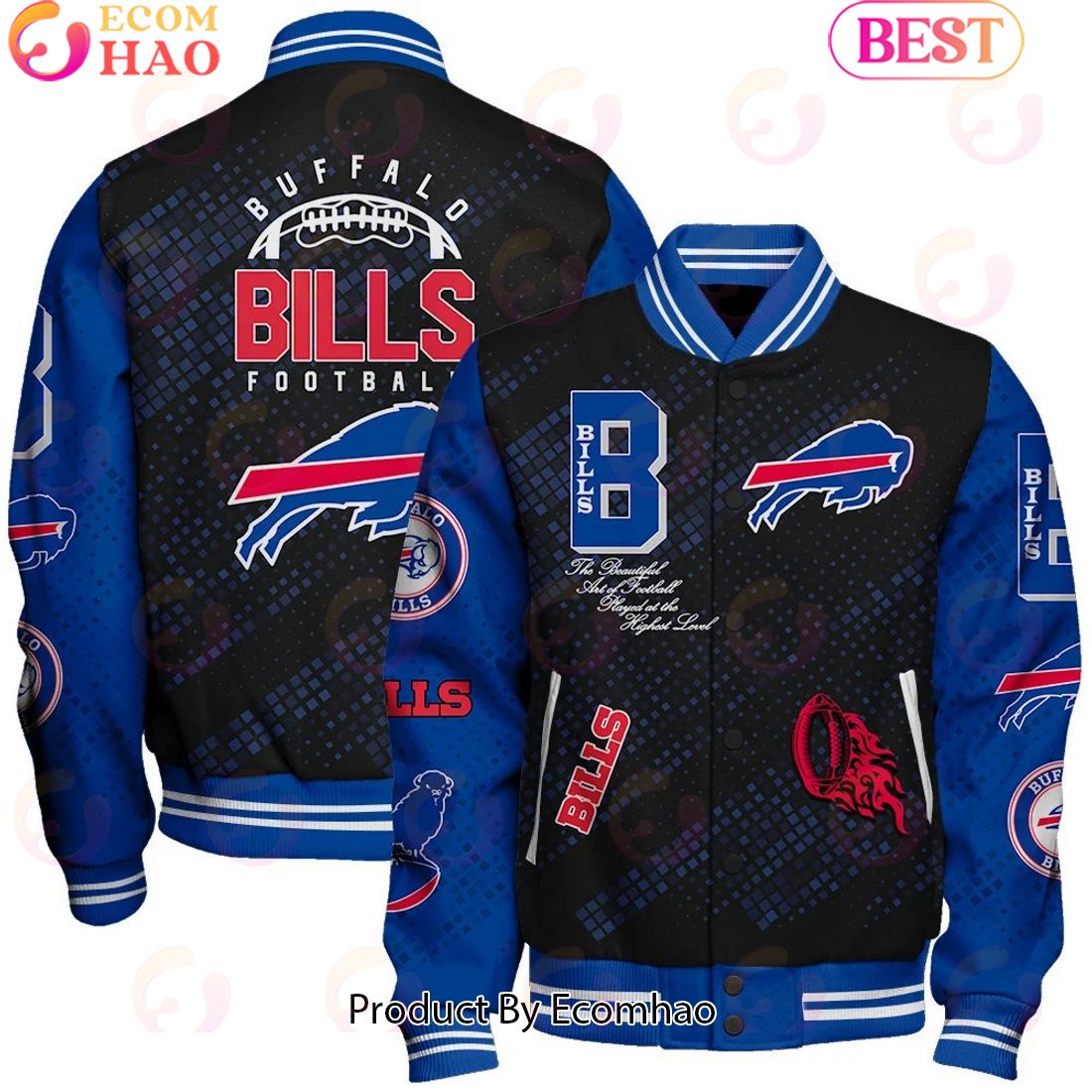 NFL Buffalo Bills Baseball Jacket, Sport Jacket, FootBall Fan Gifts