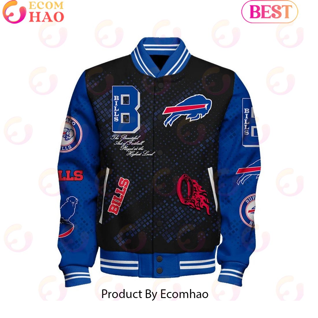 NFL Buffalo Bills Baseball Jacket, Sport Jacket, FootBall Fan Gifts