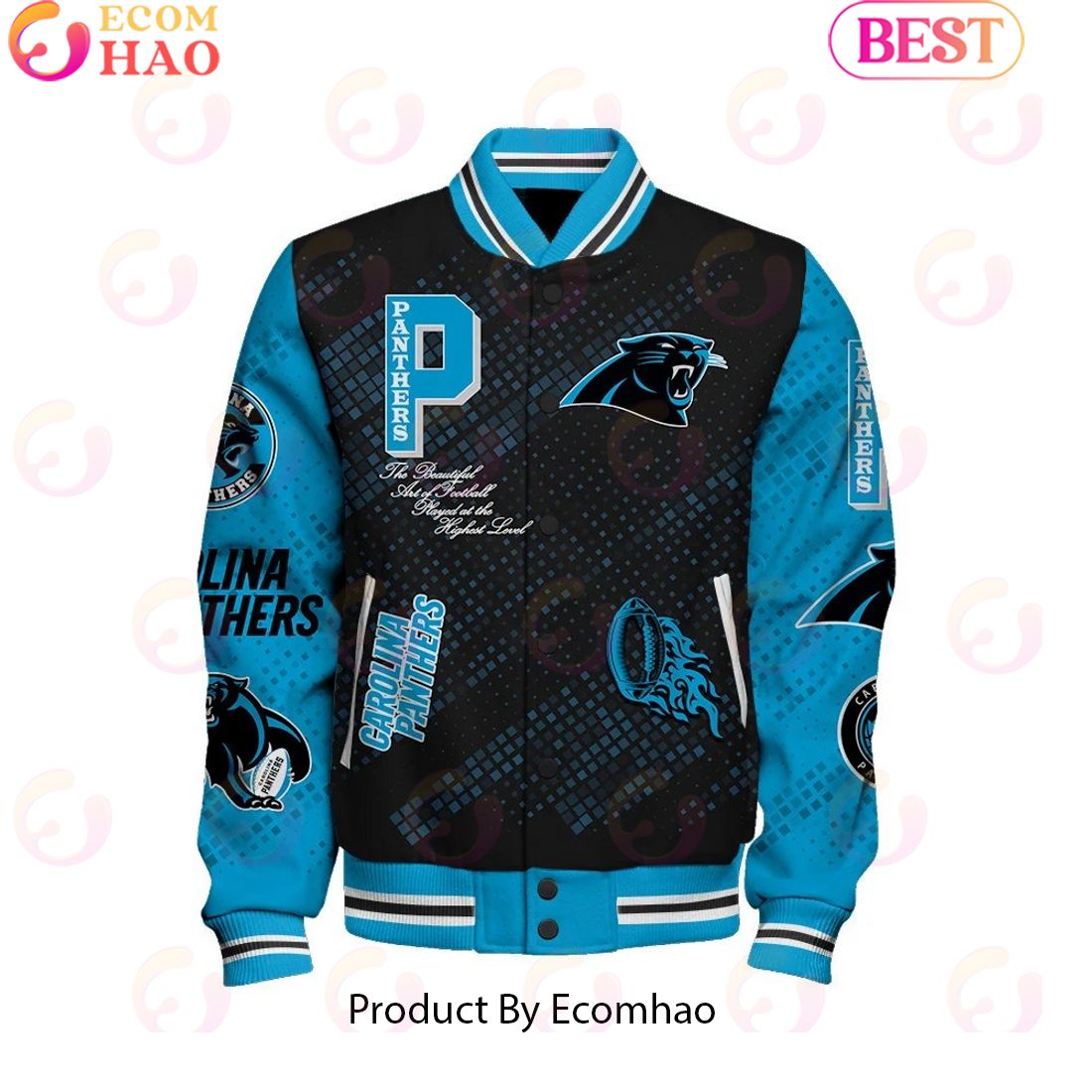 NFL Carolina Panthers Baseball Jacket, Sport Jacket, FootBall Fan Gifts