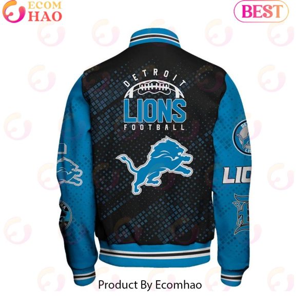 NFL Detroit Lions Baseball Jacket, Sport Jacket, FootBall Fan Gifts