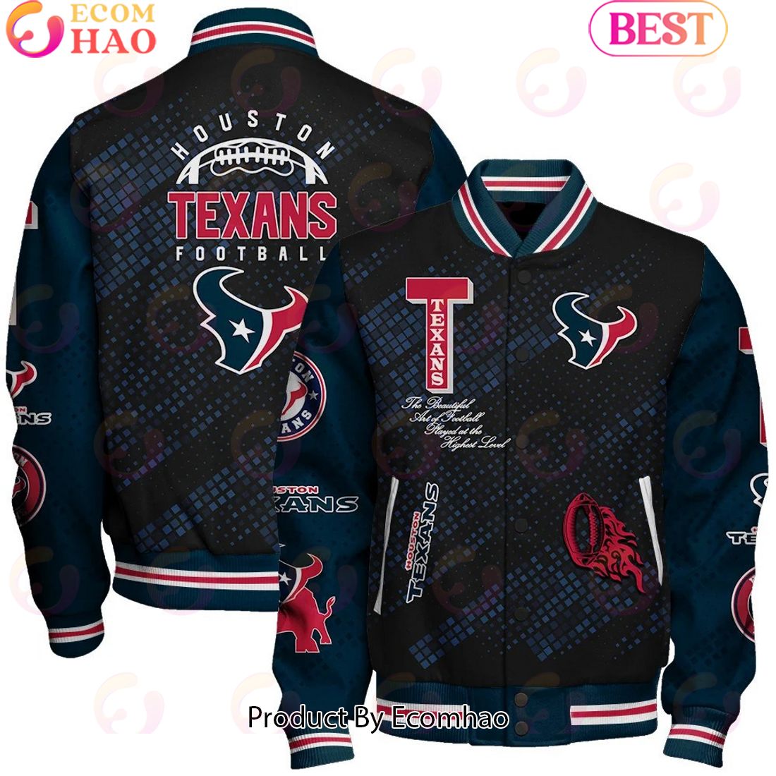 NFL Houston Texans Baseball Jacket, Sport Jacket, FootBall Fan Gifts