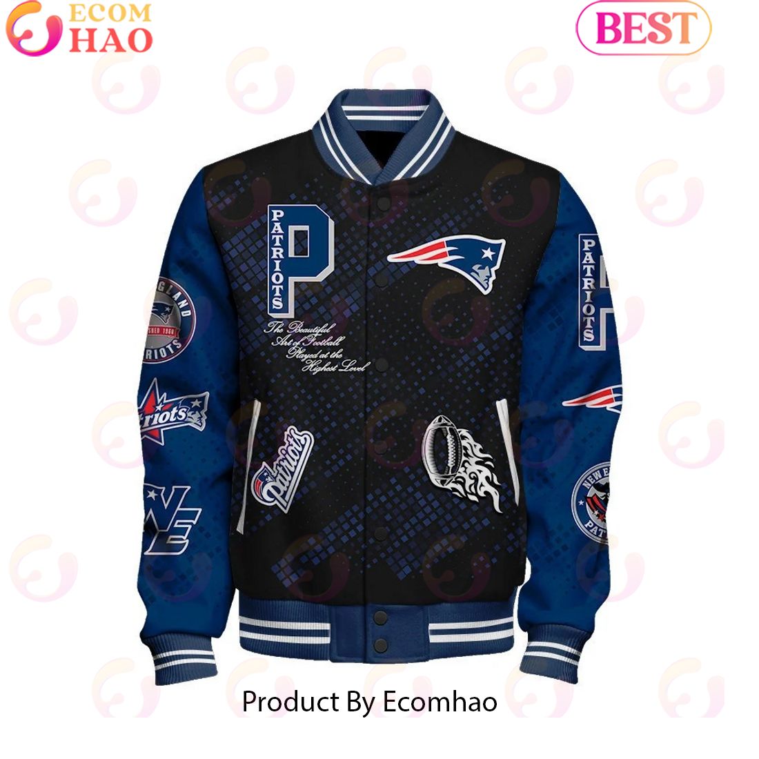 NFL New England Patriots Baseball Jacket, Sport Jacket, FootBall Fan Gifts