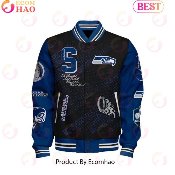 NFL Seattle Seahawks Baseball Jacket, Sport Jacket, FootBall Fan Gifts
