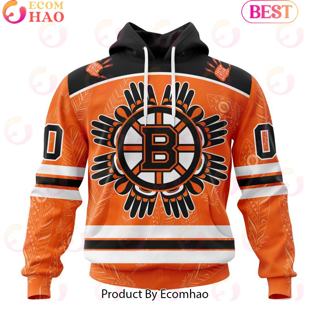 Personalized NHL Boston Bruins Special National Day For Truth And Reconciliation Design 3D Hoodie