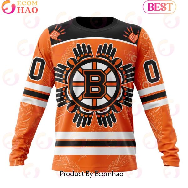Personalized NHL Boston Bruins Special National Day For Truth And Reconciliation Design 3D Hoodie