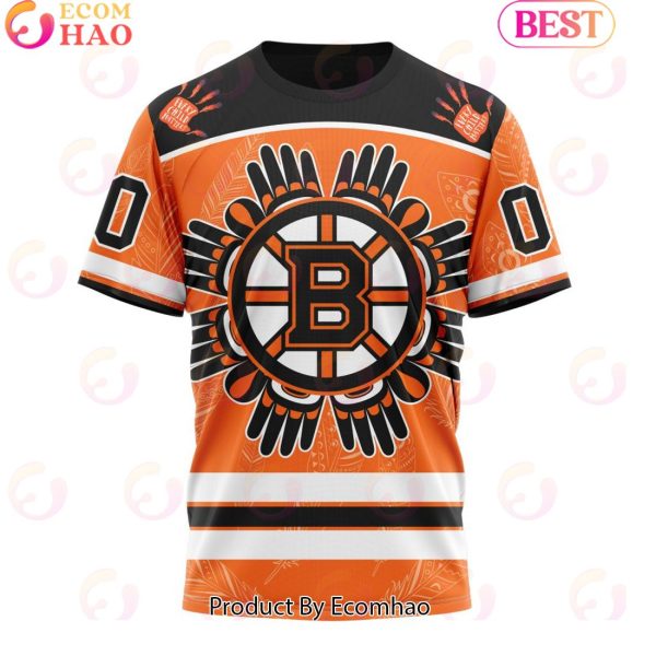 Personalized NHL Boston Bruins Special National Day For Truth And Reconciliation Design 3D Hoodie