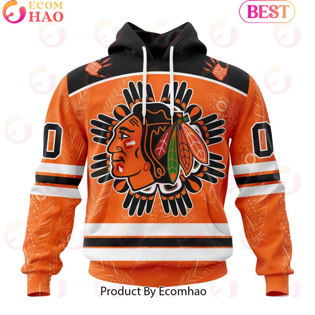 Personalized NHL Chicago Blackhawks Special National Day For Truth And Reconciliation Design 3D Hoodie