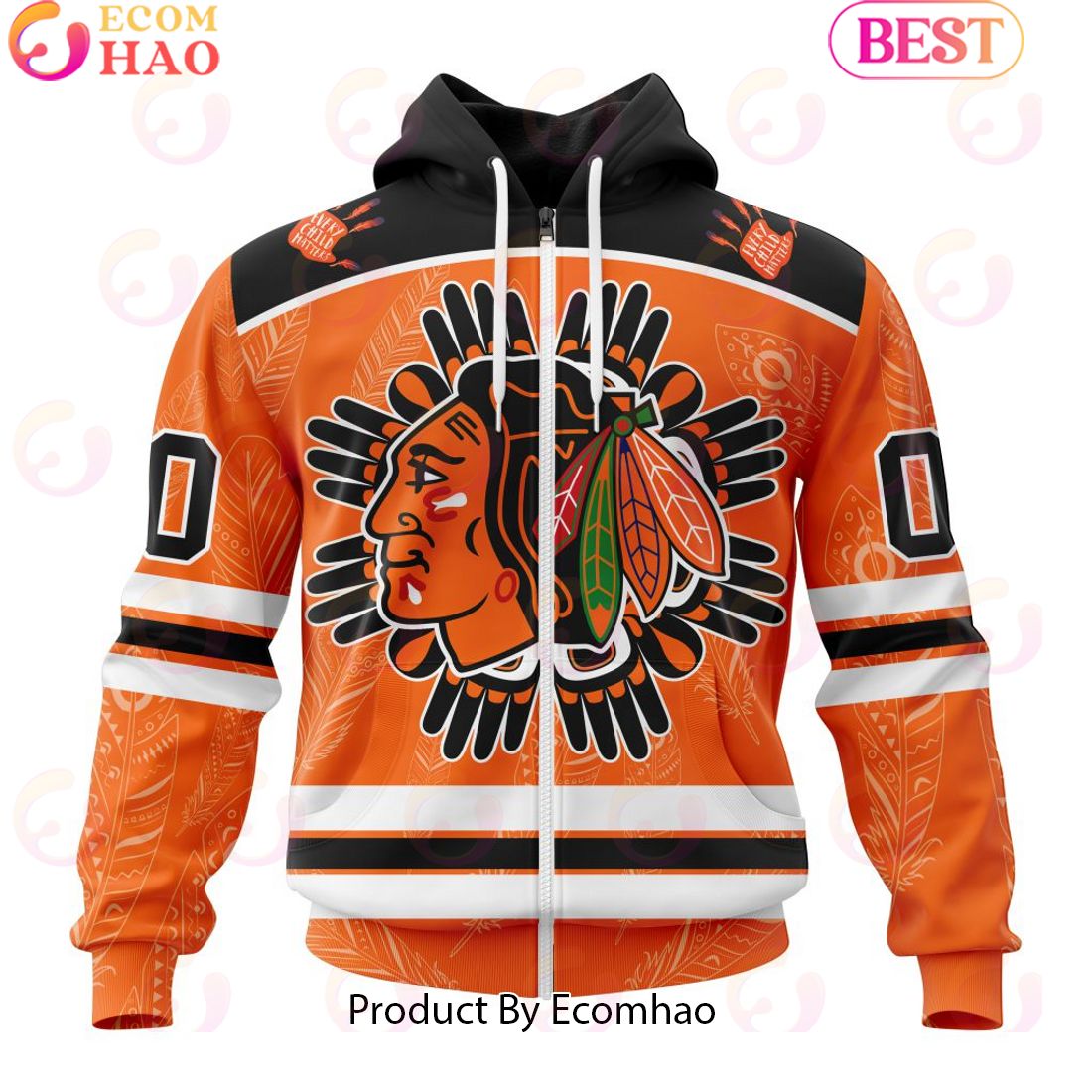 Personalized NHL Chicago Blackhawks Special National Day For Truth And Reconciliation Design 3D Hoodie