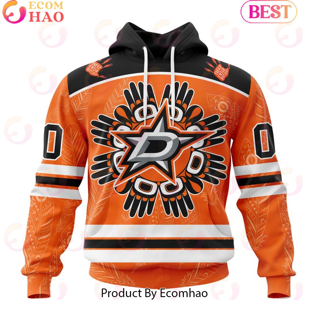 Personalized NHL Dallas Stars Special National Day For Truth And Reconciliation Design 3D Hoodie