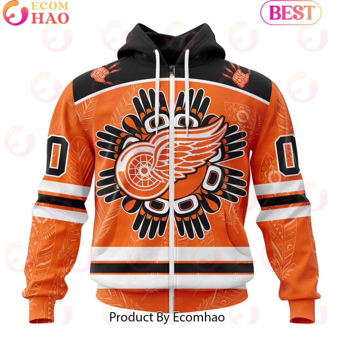 Personalized NHL Detroit Red Wings Special National Day For Truth And Reconciliation Design 3D Hoodie