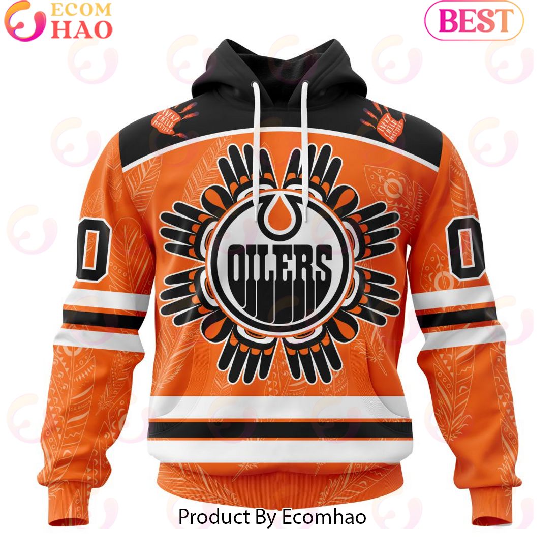 Personalized NHL Edmonton Oilers Special National Day For Truth And Reconciliation Design 3D Hoodie