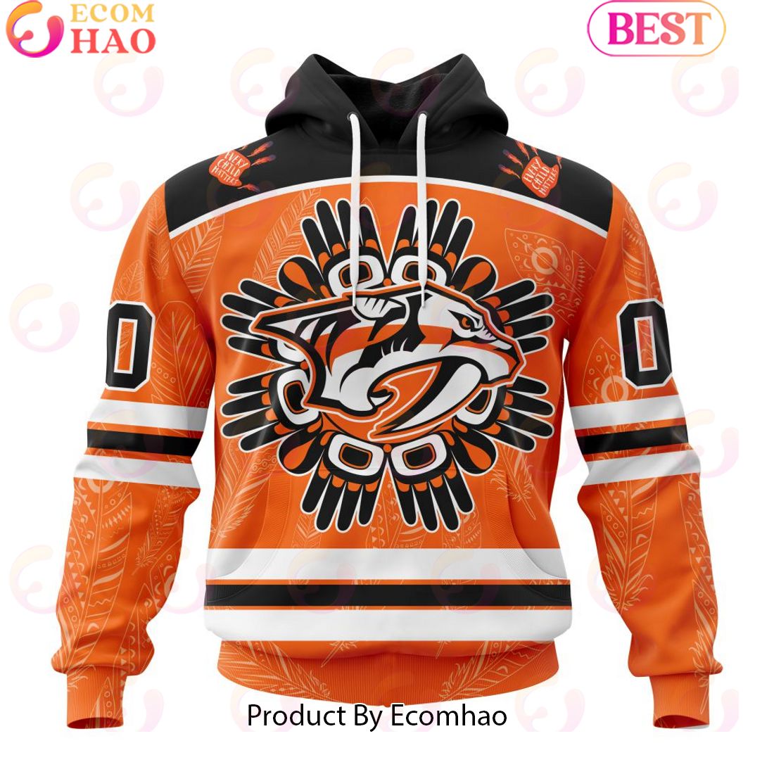 Personalized NHL Nashville Predators Special National Day For Truth And Reconciliation Design 3D Hoodie