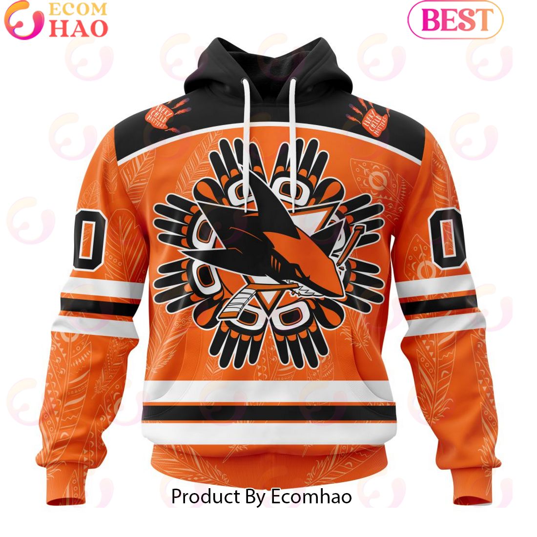 Personalized NHL San Jose Sharks Special National Day For Truth And Reconciliation Design 3D Hoodie