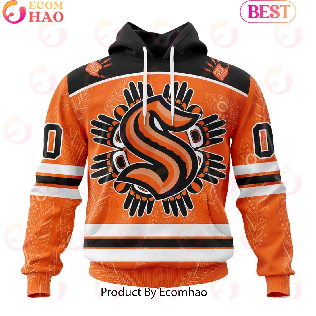 Personalized NHL Seattle Kraken Special National Day For Truth And Reconciliation Design 3D Hoodie