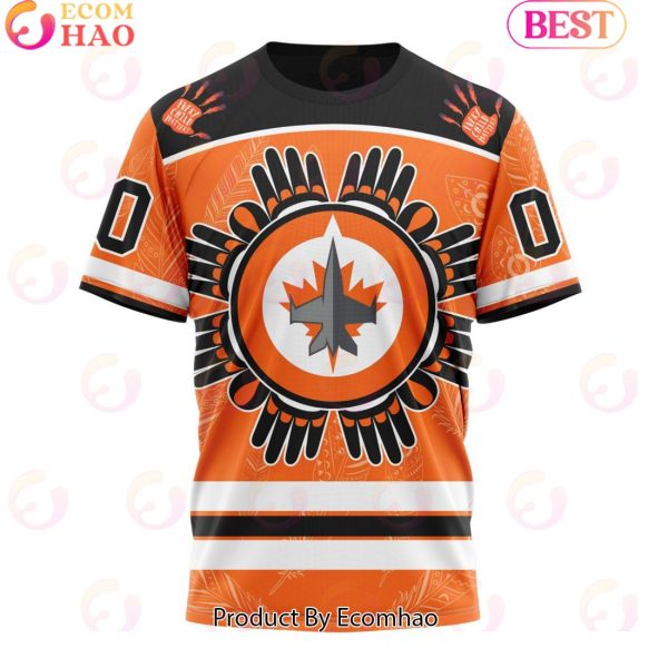 Personalized NHL Winnipeg Jets Special National Day For Truth And Reconciliation Design 3D Hoodie
