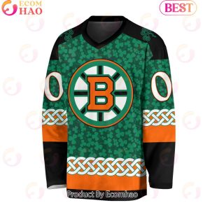 NHL Boston Bruins Special St.Patrick’s Day Design Vneck Long Sleeve Shirt