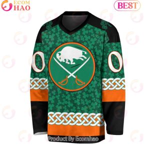 NHL Buffalo Sabres Special St.Patrick’s Day Design Vneck Long Sleeve Shirt
