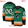 NHL Edmonton Oilers Special St.Patrick’s Day Design Vneck Long Sleeve Shirt