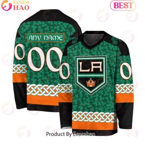 NHL Los Angeles Kings Special St.Patrick’s Day Design Vneck Long Sleeve Shirt