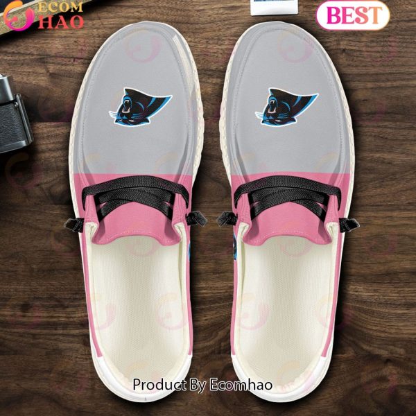 NFL Carolina Panthers Pink Hey Due Shoes Custom Name Perfect Gift