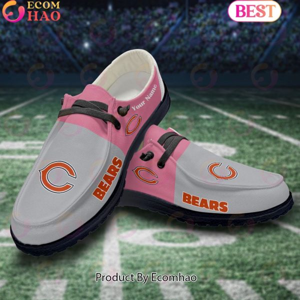 NFL Chicago Bears Pink Hey Due Shoes Custom Name Perfect Gift