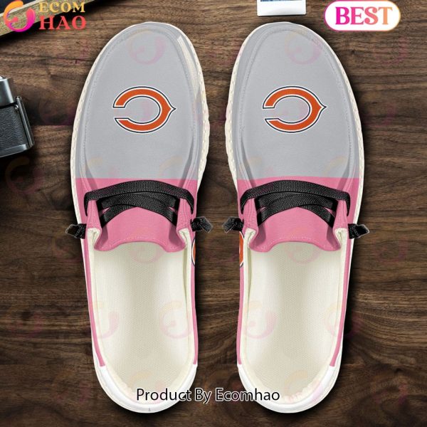 NFL Chicago Bears Pink Hey Due Shoes Custom Name Perfect Gift