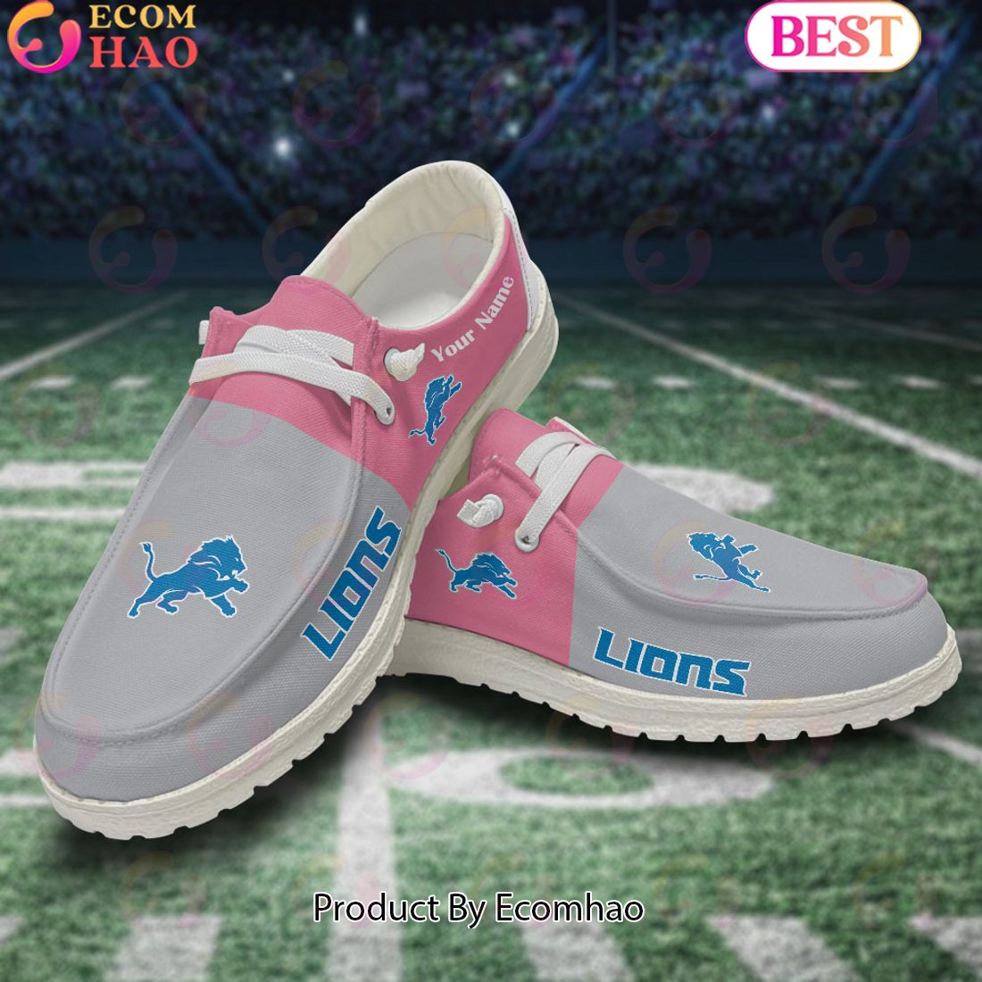 NFL Dallas Cowboys Pink Hey Due Shoes Custom Name Perfect Gift